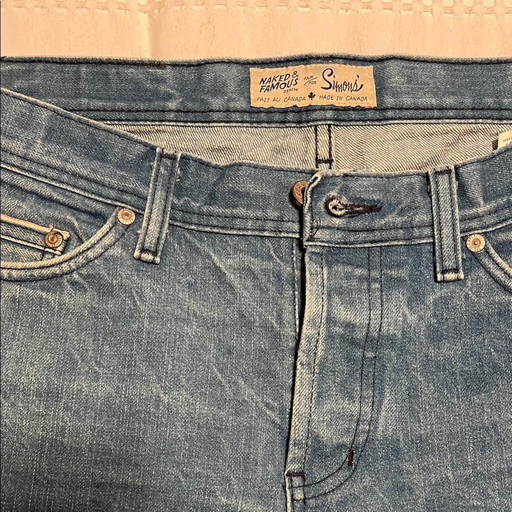 Naked & Famous Blue Denim Jeans